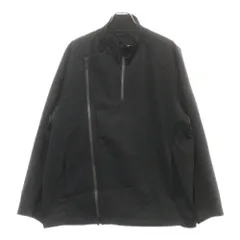 White Mountaineering (ホワイトマウンテニアリング) 24SS ジップ プルオーバー ラグランスリーブ スタンドカラー アシンメトリー ジップアップ トラックジャケット ジャージ ブラック BK2471501のサムネイル