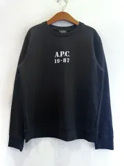 【新品タグ付未使用】A.P.C. ブラック スウェット S A.P.C. アーペーセー スウェット BOXY MICRO LOGO SWEATSHIRT