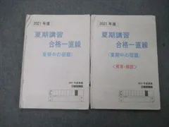 日能研関西 夏期講習 合格一直線 夏期中の宿題 算数 2021年度 問題/解答付計2冊 010m2D