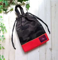 男の子用☆ 上履き入れ（靴入れ・内履き入れ・シューズケース）迷彩柄でかっこいい