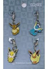 【中古】キーホルダー・マスコット(キャラクター) 133.イーブイ＆134.シャワーズ＆135.サンダース＆136.ブースター 全国ずかんメタルチャーム(4個セット) 「ポケットモンスター」 ポケモンセンター限定
