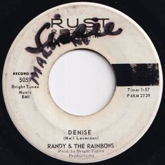 Randy And The Rainbows Denise / Come Back Rust US 5059 211860 R&B R&R レコード 7インチ 45