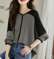 ニット 配色 レディース トップス 秋 春 セーター 長袖 ドルマン 大きいサイズ Vネック ニットソー 切り替えニット プルオーバー 切り替え おしゃれ バイカラー 体型カバー お洒落 シンプル \n min#