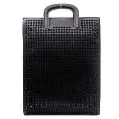 クリスチャンルブタン Christian louboutin トリックトラック ラージ ブリーフケース レザー クラッチバッグ スパイク カーフ 1165084 ブラック 黒 ☆AA★のサムネイル
