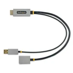 【新品・2営業日で発送】STARTECH.COM ディスプレイ変換ケーブル／HDMI 2.0-DISPLAYPORT 1.2／30CM／4K60HZ／USB