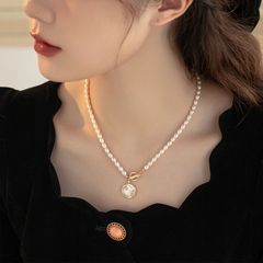 27日まで 新品 EPOCA ロゴパールコンビチェーンネックレス 17,600 