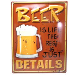 エンボス メタルサイン BEER ブリキ看板