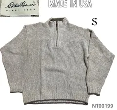 90s 00s白タグ USA製エディーバウアーハーフジップセーター