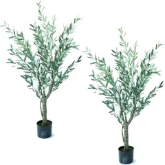 人工観葉植物 オリーブ ポット 150（2個入り）992640 庭木ポット 玄関、広い空間サイズ インテリア フェイクグリーン 造花 GARDEN PLANT （p11）