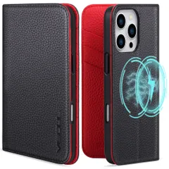 新品 VISOUL iPhone 16 Pro 対応 ケース 手帳型 本革 アイホン16 Pro 手帳型ケース MagSafe対応 アイフォン16 プロ スマホケース 横置きスタンド機能付き手帳型ケース レザーケース カード収納 携帯カバー 全面保護 マグネッ
