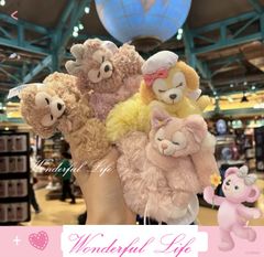 【即納在庫】ディズニー 上海ディズニー公式グッズ Wonderful Life shop 海外限定 上海ディズニーランド 　ダッフィー＆フレンズ   おねむり リーナベル  ダッフィ シェリーメイ ぬいぐるみシュシュ ヘア アクセサリー  ポニーテール