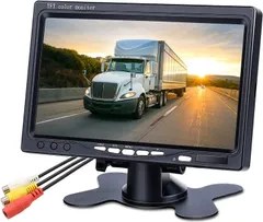 新品 OBEST 7インチオンダッシュ液晶モニター DVDビデオ用 車用 リモコン切替可能 電源直結式 バックカメラ 映像２系統入力 800*480 12～24Ｖ対応のサムネイル