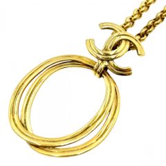 シャネル ネックレス レディース ココマーク ロングネックレス ターンロック アクセサリー ココ ヴィンテージ CHANEL GP    96P ゴールド 約56.2g 1996年【中古品】