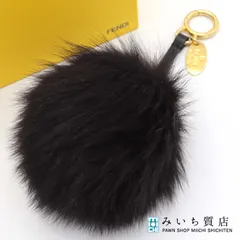 ［フェンディ］ABClick バッグチャーム　ブルーファーS 中古美品    s フェンディ］ABClick バッグチャーム ブルーファーS 中古美品 s