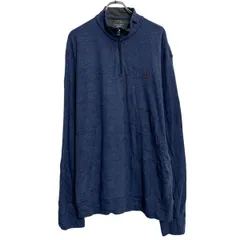 Polo Ralph Lauren ロゴスウェット トレーナー XL ブルー ポロラルフローレン ハーフジップ ビッグサイズ 古着卸 アメリカ仕入 a703-5503