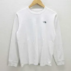 G■ノースフェイス/THE NORTH FACE  ロングスリーブバックスクエアロゴティー/NTW82131【L】白/men's/140【中古】■