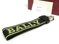 ■新品■未使用■ BALLY バリー キャンバス キーホルダー キーリング ストラップ メンズ レディース ブラック系 BE2207のサムネイル