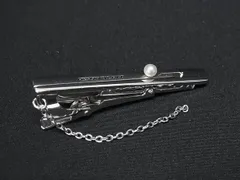 ■美品■ MIKIMOTO ミキモト 本真珠 アコヤ真珠 パール 約3mm ネクタイピン アクセサリー メンズ シルバー系 DE9433のサムネイル
