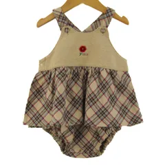 エル ツナギ つなぎ オールインワン コットン100% 日本製 ベビー 女の子用 80サイズ ベージュ ELLE 【中古】のサムネイル
