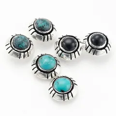 レディース メンズ ユニセックス ピアス ラウンド ターコイズ オニキス シルバー925 ラウンド エスニック ネイティブアメリカン おそろい プレゼント ギフト メール便 送料無料 プレゼント 秋冬 大人気