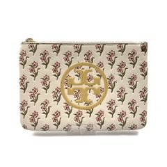 〇〇TORY BURCH トリーバーチ ペリーボンベダブルジップ ショルダーバッグ ホワイト x ブラウン