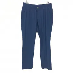 【美品】アンダーアーマー パンツ ネイビー シンプル バックロゴ ウエストゴム メンズ 34/36 ゴルフウェア UNDER ARMOUR