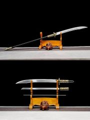 貫耳薙刀 三段式組立て 高錳鋼刃 ×PC-ABS 装具 全長 140cm 重量 2.25kg コスプレ・武道演武・ディスプレイ用 美術刀 刀装具 模擬刀 居合刀 日本刀 模造刀 鑑賞用 武具