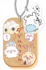 【中古】キーホルダー モモンガ(ダブルクリーム) 「ちいかわ なんか小さくてかわいいやつ 労働プレートキーホルダー3」