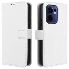 OPPO Reno13 A ケース 手帳 チェック柄 手帳 ケース 【Color】ホワイト