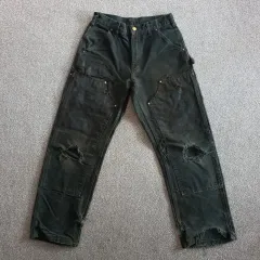 カーハート (女性) ダブル・ニー ヘビー キャンバス地 ヴィンテージ パンツ No 33