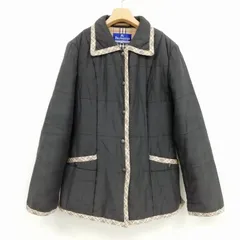 バーバリーズブルーレーベル Burberry's BLUE LABEL キルティング パフ ジャケット ノバチェック トリム 中綿 ヴィンテージ 40 ブラック系のサムネイル