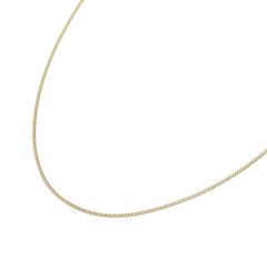 喜平チェーンネックレス K18 18金 2面カット 0.24φ 幅0.8mm 長さ40cm 約1.2g キヘイ チェーン アジャスター付 （造幣局検定マーク刻印入）