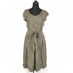 バナナリパブリック★絹/シルク100％/半袖ワンピース【6/S/茶ドット柄】紐ベルト付き/BANANA REPUBLIC◆BF421<sale>