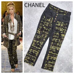 ≪25A★≫CHANEL デニムパンツ ジーンズ シャネルchanel デニムパンツ ジーンズCHANEL ドット柄 お値下げ