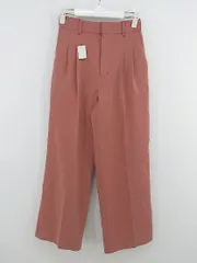 ◇ Heather ヘザー タック ワイド パンツ サイズS テラコッタ系 レディース P  【1303020000449】