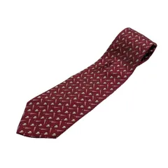 MADE IN USA製 BROOKS BROTHERS 総柄シルクネクタイ ワイン