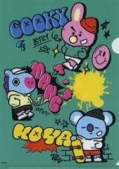 【中古】クリアファイル COOKY(ジョングク)＆MANG(ジェイホープ)＆KOYA(アールエム) B5クリアファイル 「BT21×無添くら寿司」 プレゼントキャンペーン第3弾特典