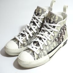 ディオール DIOR B23 オブリーク ハイカット スニーカー 42 27cm相当 ホワイト メンズ 正規品 5-HT020
