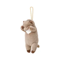 ☆ カワウソ ☆ くびねっこ パスケース パスケース リール付き ぬいぐるみ 定期入れ パスポーチ カード ホルダー カードケース カードホルダー リール ストラップ ICカード キーホルダー 伸びる やわらかい くびねっこ アニマル ポケット 通学 通勤