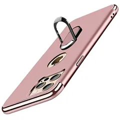 iPhone 13 Pro 用ケース リング付き クリア 耐衝撃スマホカバー 全