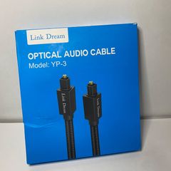 Used Link Dream Optical Digital Cable 1m Toslink Digital Audio Optical Cable 24K Gold Plated Nylon Braided High Durability Optical Square Plug for PS4/Xbox/Soundbar/TV Speakers etc.