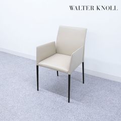 【展示品】Walter Knoll ウォルターノル Deen ディーン ダイニング アーム チェア ラウンジ レザー アイボリー イーオス 定価21万