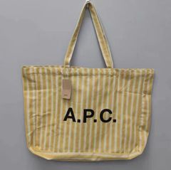 新品 未使用 A.P.C. アーペーセー トートバッグ ストライプ  イエロー L