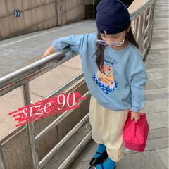 【リンクコーデ♪】韓国ファッション　キッズ　ユニセックス　水色　スイーツワッフル　オソロイ　ギンガムチェック