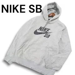 NIKE SB ナイキ スケートボード 秋冬 裏起毛★ ロゴ パーカー フーディー プルオーバー Sz.XXL メンズ 灰 大きいサイズ 特大