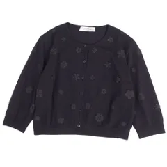 美品 ヴァレンティノ VALENTINO カーディガン 七分丈 花柄 レーヨン ジャージー トップス レディース イタリア製 XL ブラックのサムネイル