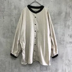 Samansa Mos2 サマンサモスモス　スタンドカラーブラウス　レディース　ベージュ　Fサイズ