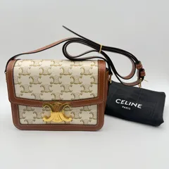 CELINE　セリーヌ　ティーン　トリオンフバッグ 　トリオンフキャンバス＆カフスキン