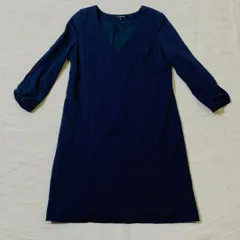 【LAUTREAMONT】ネイビー ワンピース 38サイズ 上品シンプル