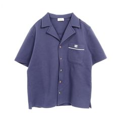 セリーヌ CELINE その他トップス トリオンフ ネイビー コットン ポロシャツ レディース Used B